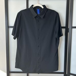 [m] NWOT Kit & Ace Women’s Black Button-Down Short Sleeve Shirt